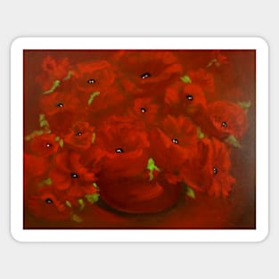 Red Poppies Sticker